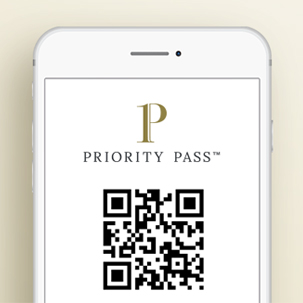 Priority Pass app with a digital membership on a mobile phone