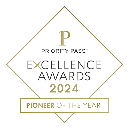 Priority Pass Excellence Awards - Pioneer of the year budge